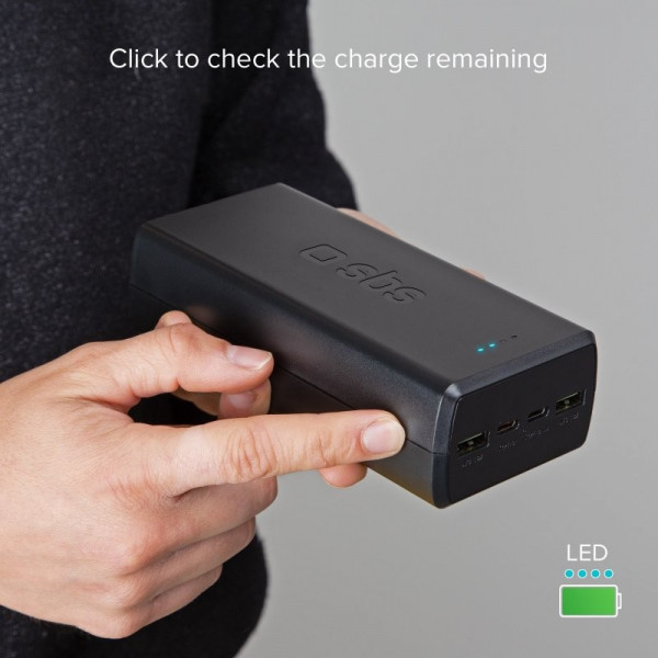 Універсальна мобільна батарея SBS 30000 mAh 20W Black (TTBB30000PD20K)
