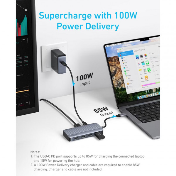 USB-хаб Anker USB-C 7-в-1 Black (A83740A2)