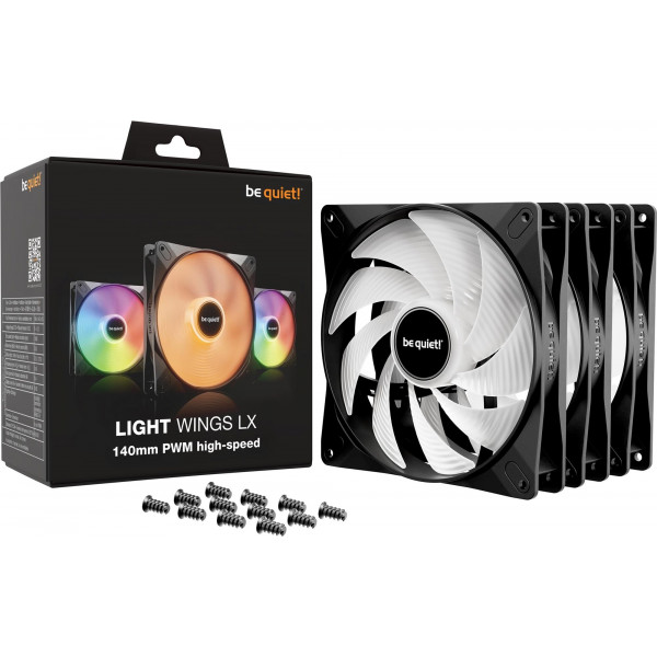 Вентилятор be quiet! Light Wings LX 140mm PWM High-Speed 3-Pack Black (BL130)