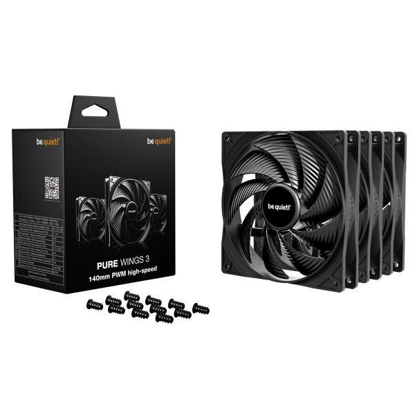 Вентилятор be quiet! Pure Wings 3 140mm PWM High-Speed 3-Pack Black (BL138)