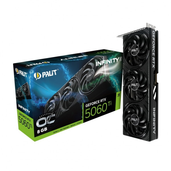 Відеокарта GF RTX 5060 Ti 8GB GDDR7 Infinity 3 OC Palit (NE7506TS19P1-GB2062S)