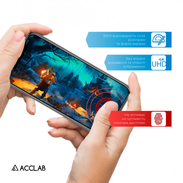 Захисне скло ACCLAB Full Glue для Samsung Galaxy A25 SM-A256 5G Black (1283126573965)