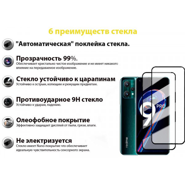 Захисне скло BeCover для Realme 9 Pro/9i Black (707878)