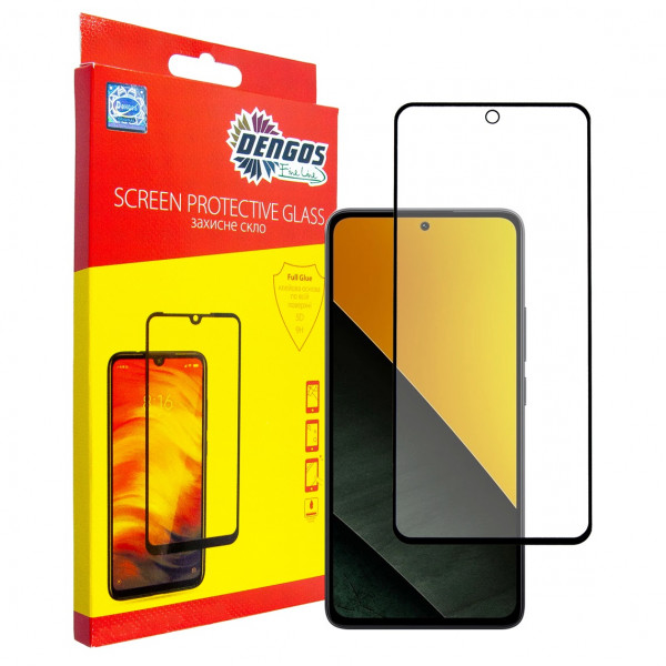 Захисне скло Dengos для Poco M7 Pro 5G Black Full Glue (TGFG-423)