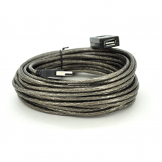 Активний подовжувач USB 2.0 AM / AF, 10m, прозорий з чіпом Q50