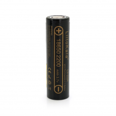 Акумулятор 18650 Li-Ion LiitoKala Lii-22A, 2200mah (2100-2300mah), 3.7V (2.75-4.2V), Black, PVC BOX Q2, цена за 1 шт