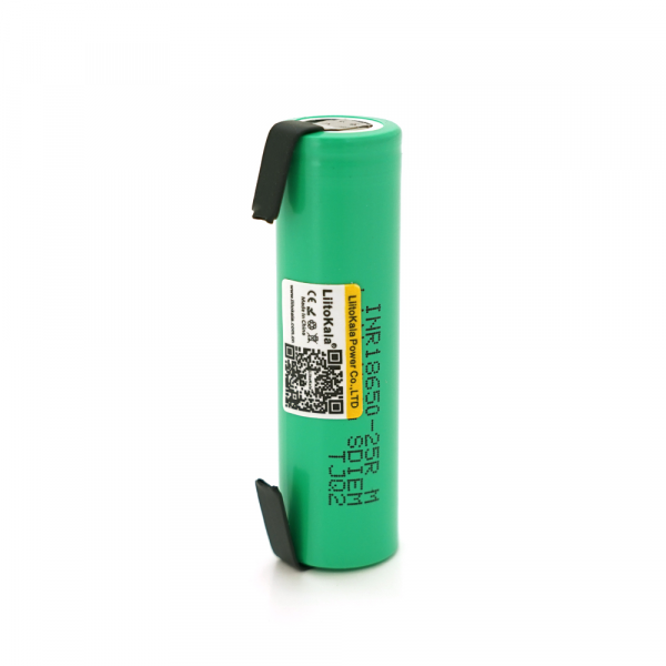 Акумулятор 18650 Li-Ion LiitoKala Lii-25R-N(Nickel), 2500mAh (2450-2650mAh), 3.7V (2.75-4.2V), Green, PVC BOX