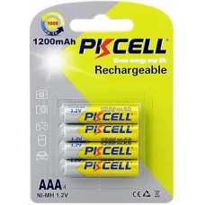 Акумулятор PKCELL 1.2V AAA 1200mAh NiMH Rechargeable Battery, 4 штуки в блістері ціна за блістер, Q12