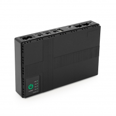 ДБЖ UPS-18W DC1018P для роутерів/комутаторів/PON/POE-430, 5//9/12V, 1A, 12000MAh(4*3000MAh), Black, BOX
