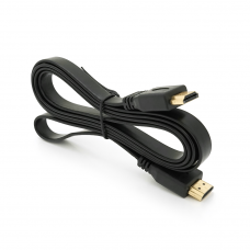 Кабель Merlion HDMI-HDMI 1.5m, v1.4, плоский Black, (Пакет), Q150