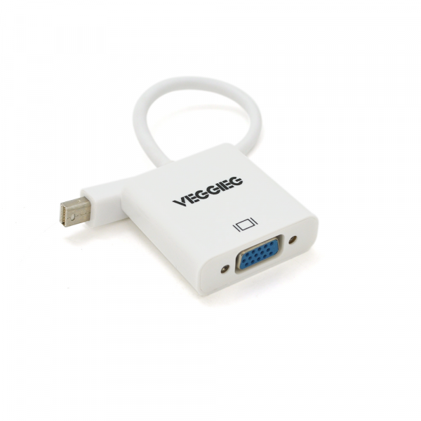 Конвертер VEGGIEG MV-W Display Port (тато) на VGA(мама), 25cm, White, Пакет