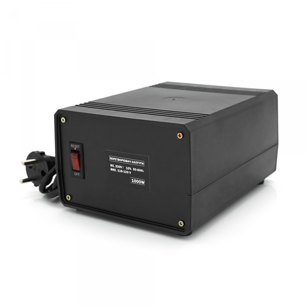 Перетворювач напруги понижуючий MERLION PN-1000, Input 220 V/Output 110V, 1000W, трансформаторний