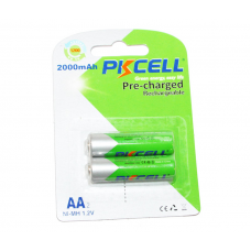 Акумулятор PKCELL 1.2V AA 2000mAh NiMH Already Charged, 2 штуки у блістері ціна за блістер, Q25