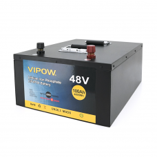 Акумуляторна батарея Vipow LiFePO4 51,2V 100Ah з вбудованою ВМS платою 80A (450*442*177)