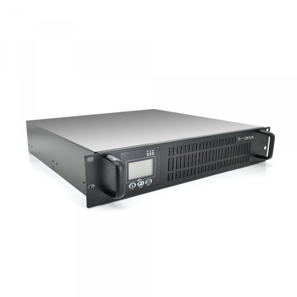 ДБЖ з правильною синусоїдою ONLINE Ritar RT-3KS-LCD, RACK 3000VA (3700Вт), 72 В, Вбудована батарея 12V7,5 Ah х 6 шт (482*600*87)
