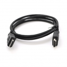 Кабель Merlion HDMI-HDMI HIGH SPEED 1.2m, v1.4, OD-7.5mm, круглий Black, коннектор Black, (Пакет) Q250