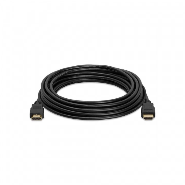 Кабель Merlion HDMI-HDMI HIGH SPEED 5.0m, v1.4, OD-7.5mm, круглий Black, коннектор Black, (Пакет) Q100