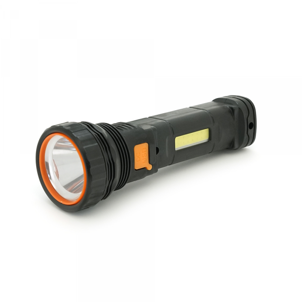 Ліхтар ручний WESTECH, вбудований АКБ/1200mah, Solar+COB,3 режими, USB кабель,black