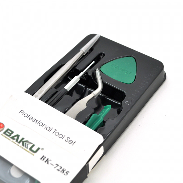 Набір інструментів BAKKU BK-7285 для IPhone (пінцети прямий і вигнутий, 2 инстр. Для розбирання), Blister-box