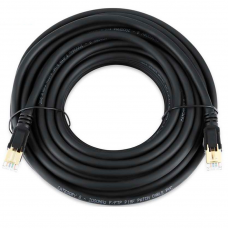 Патч-корд литий VEGGIEG, CCA, SSTP, RJ45, Cat.8, 25m, чорний