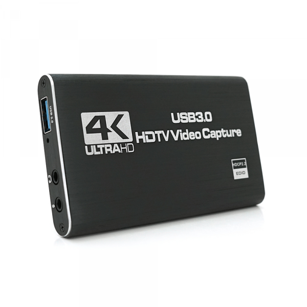 Зовнішня карта відеозахоплення 4К HDMI-USB 3.0, для захоплення та запису відео з екрана комп'ютера+ мікрофонний вхід та вихід на навушники