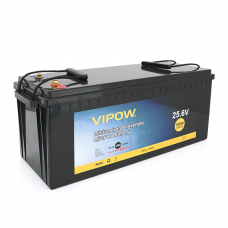 Акумуляторна батарея Vipow LiFePO4 25,6V 100Ah з вбудованою ВМS платою 80A (523*207*215)