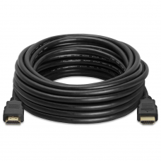Кабель Merlion HDMI-HDMI HIGH SPEED 15m, v1.4, OD-7.5mm, круглий Black, коннектор Black, (Пакет) Q32