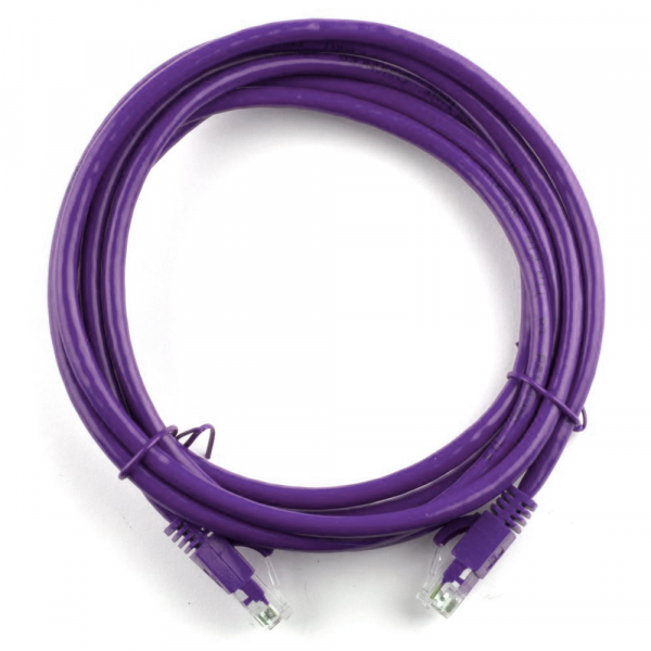 Патч-корд литий RITAR, UTP, RJ45, Cat.5e, 10m, фіолетовий, Cu (мідь)