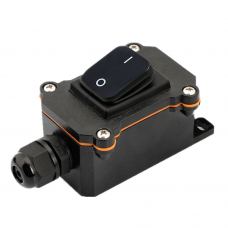 Вимикач зовнішнього монтажу, чорна кнопка, IP65, AC: 110-250V, 20A, Black