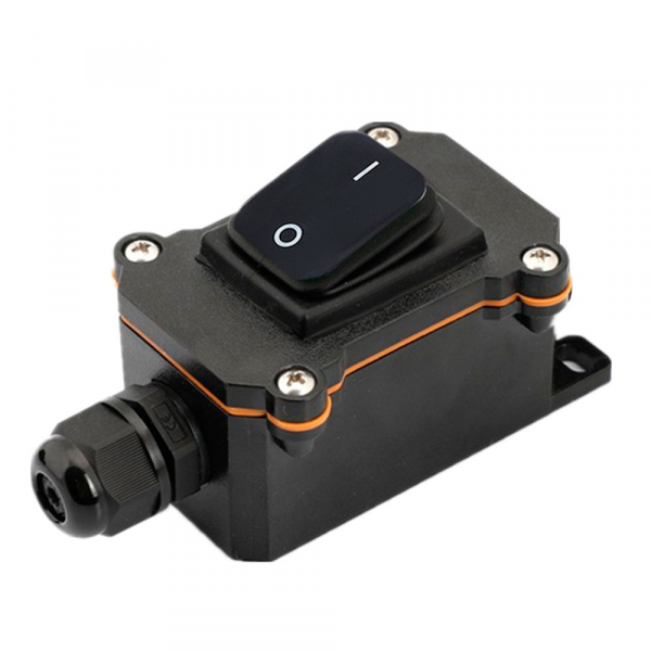 Вимикач зовнішнього монтажу, чорна кнопка, IP65, AC: 110-250V, 20A, Black