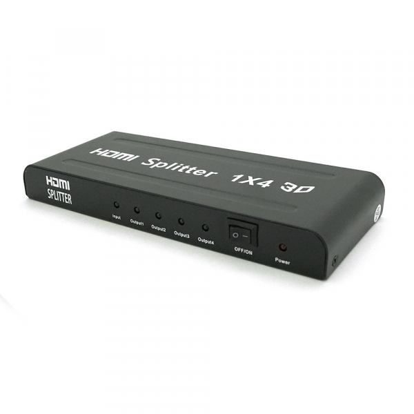 Активний HDMI спліттер 1 => 4 порту, 1080р, DC5V / 2A Q50
