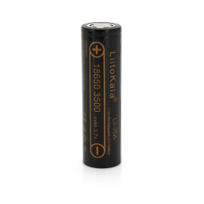 Акумулятор 18650 Li-Ion LiitoKala Lii-35A, 3500mah (3550-3650mah, 3.7V (2.75-4.2V), Black, PVC BOX Q2, цiна за 1 шт