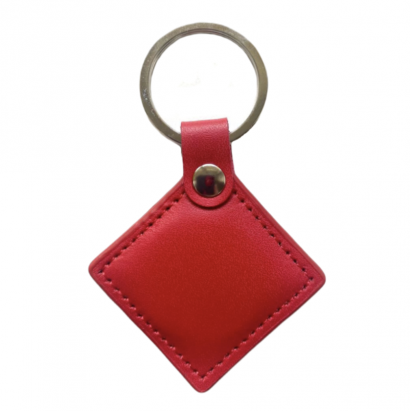 Безконтактний брелок IC MIFARE 13,56 МГц(MF-Leather ) у шкіряному чохлі, колір червоний