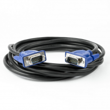 Кабель Merlion VGA 25m, male to male (тато-тато), 2 фериту, чорно-синій, кульок