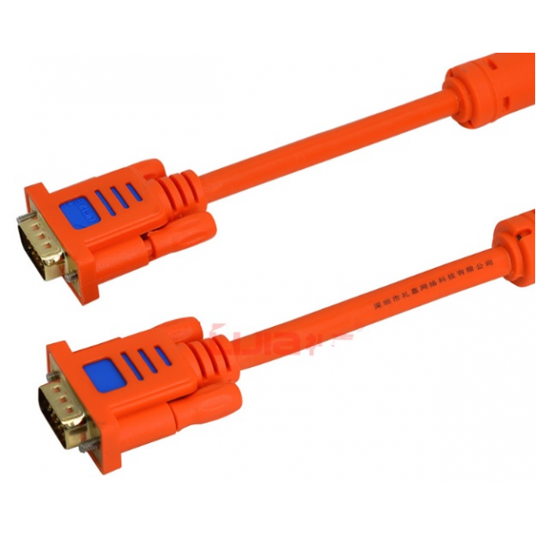Кабель Merlion VGA 3+6 lIJIA PREMIUM 3,0m, male to male (папа-па па), 2 феррита, Blue, кульок 1080P Q150