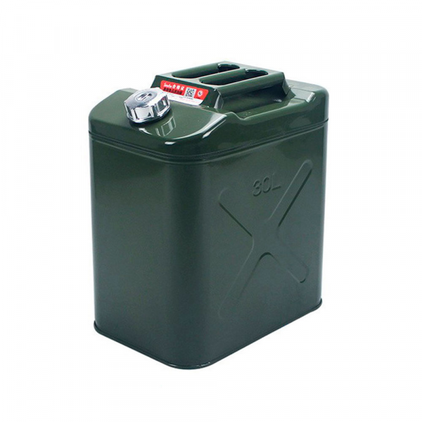 Каністра Merlion YT-HS-FX-30L, металева з клапаном + гнучка лейка, 30л, 355х255х420мм, Зелена