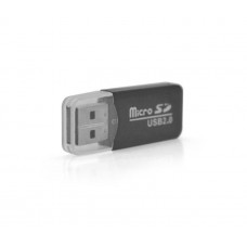 Кардридер універсальний MERLION CRD-1BK TF/Micro SD, USB2.0, Black, OEM Q1500