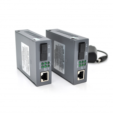 Медіаконвертер пари NetLink A+B (IC+113), 1310+1550 WDM одноволоконний Full/Half duplex , SC 25km (0 +70°C), + блок живлення 5V 1A, !!ПАРА в КОРОБКУ, відвантажуємо парою