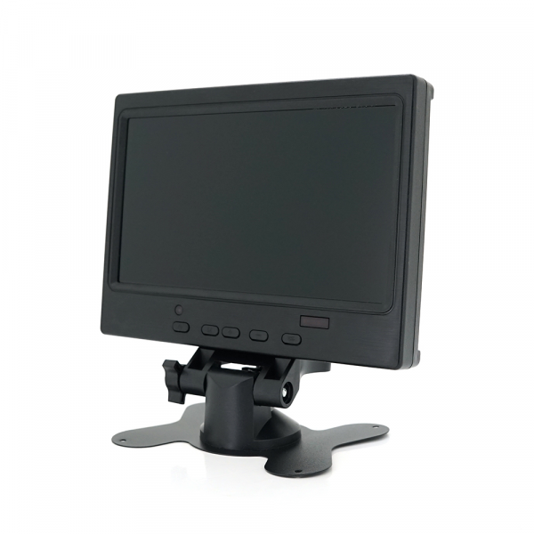 Монітор для відеоспостереження 7"(16:9) панель IPS, AV/VGA/HDMI роз'єми, 1024*600ips, 12-24V, BOX