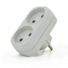 Розетка двійник без заземлення A202, White, Q18