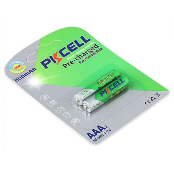 Акумулятор PKCELL 1.2V AAA 600mAh NiMH Already Charged, 2 штуки у блістері ціна за блістер, Q12