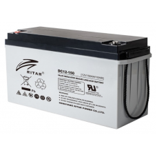 Акумуляторна батарея AGM RITAR DC12-150, Gray Case, 12V 150Ah (483х170х241), Q1/24