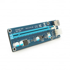Плата PCE164P-N03 (VER006C) Riser PCI-EX, x1=>x16, USB 3.0, DC12V(PCI-E / 6pin), конденсатори 270, VER006C,Пакет