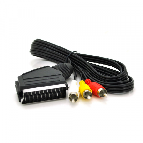 Кабель Merlion SCART (тато) -3RCA (тато), 1,2m, Q200