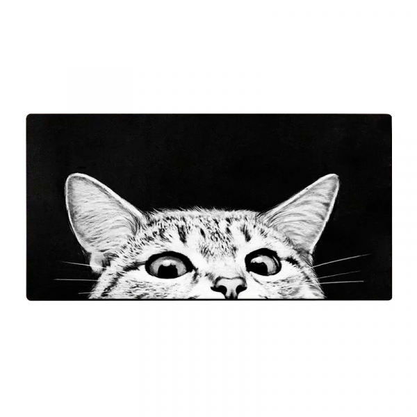 Килимок 300*700 тканинний Gray Cat з боковою прошивкою, товщина 2 мм, Black, Пакет