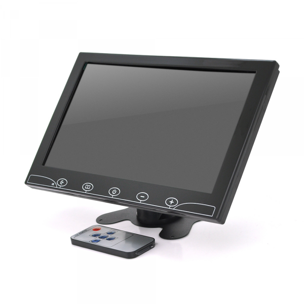 Монітор для відеоспостереження 10.1 ", AV + VGA + HDMI + RCA роз'єми, 1024 * 600ips, 12-24V, BOX