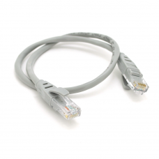 Патч-корд литий VEGGIEG, CCA, UTP, RJ45, Cat.5e, 1m, сірий