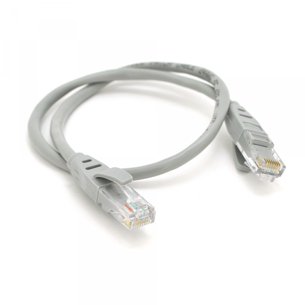 Патч-корд литий VEGGIEG, CCA, UTP, RJ45, Cat.5e, 1m, сірий