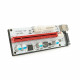 Плата PCE164P-N09 (V008S-Plus) Riser PCI-EX, x1=>x16, USB 3.0, DC12V(Molex&PCI-E / 6pin), SATA / 15pin, конденсатори 270, VER008S,Пакет