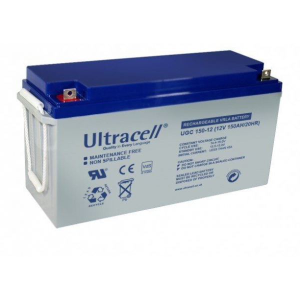 Акумуляторна батарея Ultracell UCG150-12 GEL 12 V 150 Ah (485 x 170 x 240) White Q1/34